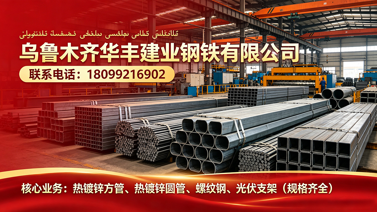 乌鲁木齐热镀锌方管现货与加工服务现场